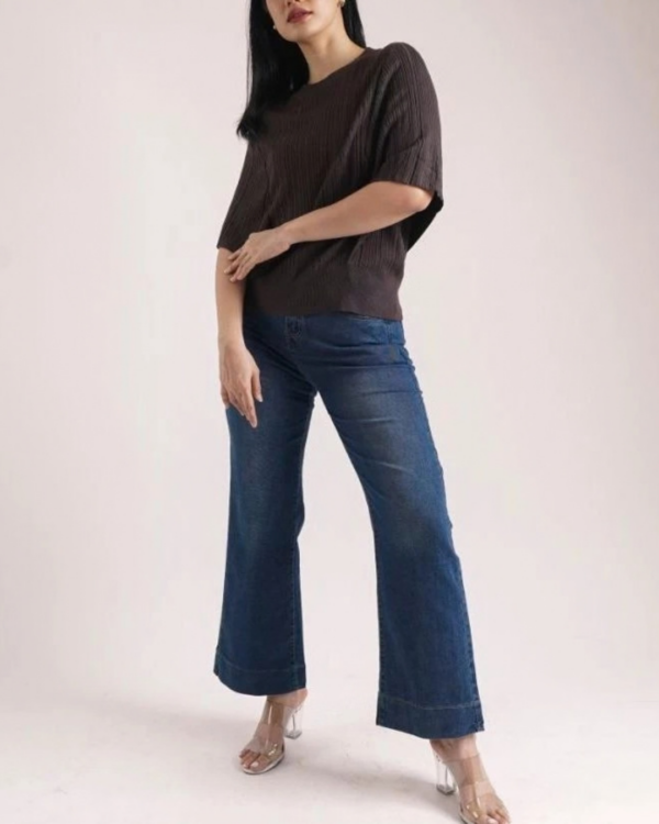RYLENE HALSEY Straight Long Jeans Denim | Celana Jeans Casual Wanita High Waist