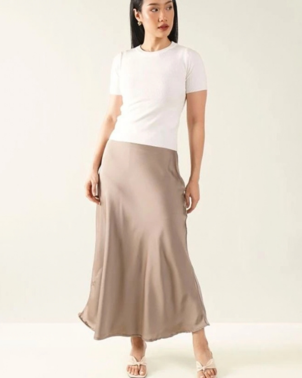 RYLENE RAYE Satin Silk Long Skirt | Rok Panjang Satin Silk Elegan Wanita