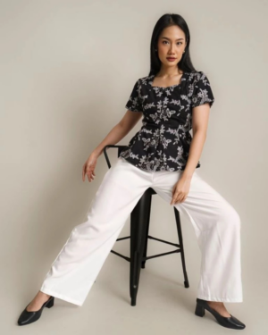 1 RYLENE ITZEL Long Pants Polos – Celana Panjang Wanita High Waist Basic Casual