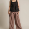 RYLENE ELENA Long Pants Semiwool Polos – Celana Panjang Wanita Wide Leg High Waist