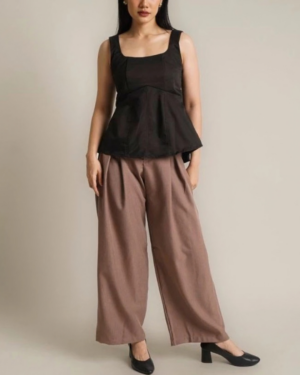 1 RYLENE ELENA Long Pants Semiwool Polos – Celana Panjang Wanita Wide Leg High Waist