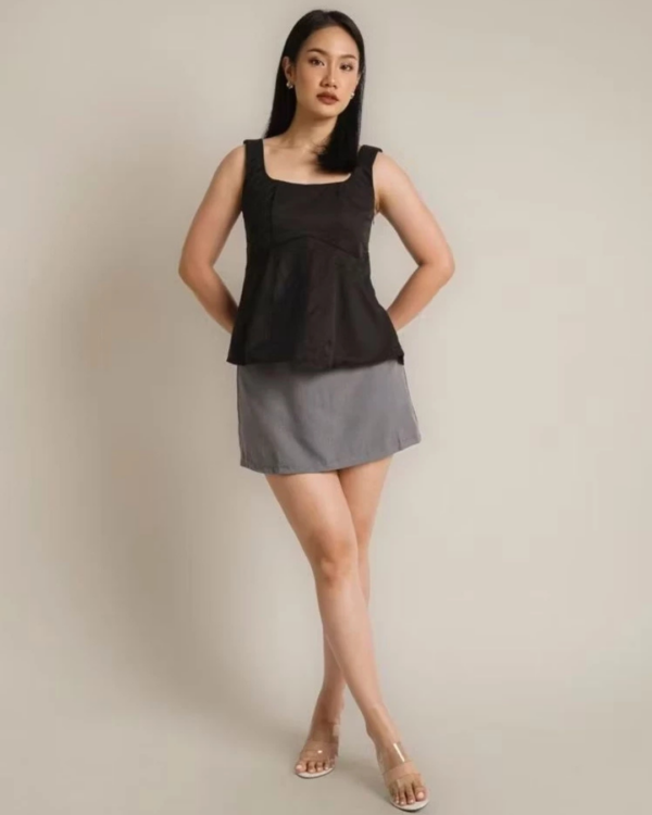 RYLENE ELENA Skirt Semiwool Polos – Rok Mini Wanita Basic A-Line Casual