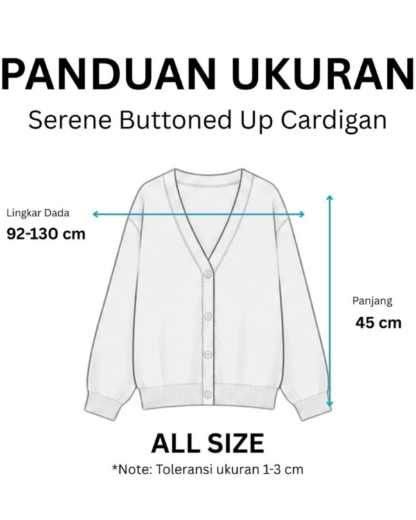RYLENE SERENE Buttoned Up Cardigan | Cardigan Rajut Crop V-Neck Wanita