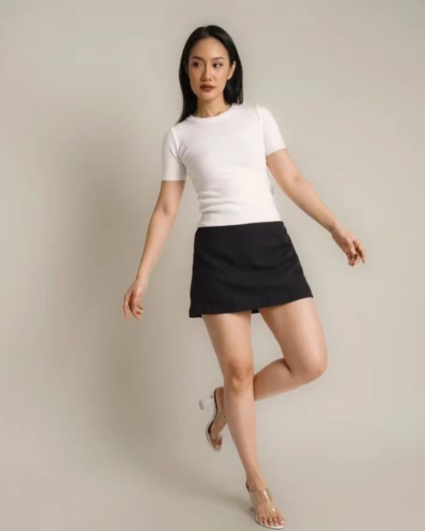 RYLENE ELENA Skirt Semiwool Polos – Rok Mini Wanita Basic A-Line Casual