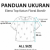 RYLENE ELENA Top Katun Floral Bordir – Atasan Wanita Motif Bunga Bordir Lengan Pendek