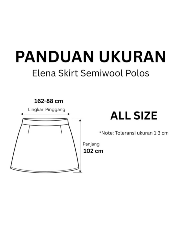 RYLENE ELENA Skirt Semiwool Polos – Rok Mini Wanita Basic A-Line Casual