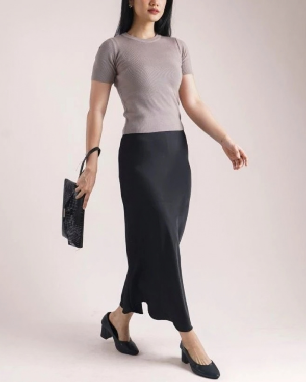 RYLENE RAYE Satin Silk Long Skirt | Rok Panjang Satin Silk Elegan Wanita